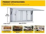Concession Window, 48 x 36 inch, Aluminum Alloy Food Truck Service Window with 4 Horizontal Sliding V952-SCFWCKYCB3648EBYGV0