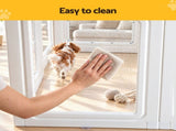 i.Pet Dog Pet Playpen 10 Panels Clear PET Plastic 152x100x57cm for Puppy Exercise PET-PLAYPEN-150L-WH
