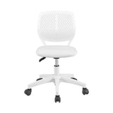 Artiss Ergonomic Office Chair Armless Study Chair Height Adjustable for Girls Boys Teens White OCHAIR-M-1006-WH