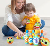 Large Bowling Set 10 Pins 2 Balls Indoor Outdoor Family Party Game Soft Bowling Toy Set Extra Large V888-ELOSUNG54844