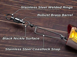 25-Pack Fishing Snap Swivels, High Strength Ball Bearing Swivel with Stainless Steel Coastlock V1259-DP01-A-1484