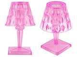LED Crystal Table Lamp Transparent Prism Dimmable Desk Lamp USB Charging Indoor LightingPink V1294-YM0901-3119210122318
