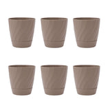 6pcs Plastic Flower Poting Plant Container Lightweight Plastic Planter for Home Balcony V1294-YM0901-3111240201713