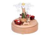 Wooden Music Box Snowflake Decor Wood Grain Texture Beautiful Sound Christmas Music Box V1294-YM0901-3115210106411