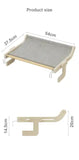 Wall-Mounted Cat Hammock Bed Wooden Frame, Comfortable and Space-Saving Design for Pets V888-ELOSUNG10156