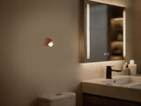 Cartoon Bear Motion Sensor Night Light, Rechargeable Magnetic Wall Lamp with Soft Plush Surface, V1341-ZY-MPJSADE4-2PCS-PINK
