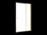 Adjustable Semi Frameless Shower Screen 98-106cm x 195cm With Gold Hardware & No Side Return For V63-958101