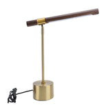 Wood Grain LED Desk with Plug Adjustable Light Head Modern Simple Foldable LED Reading Table V1294-YM0901-3119240051611