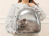 (BLUE)Replacement Transparent Pet Backpack with Zipper Closure - Heavy-Duty Structure, Ventilated V1102-CWBB004