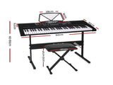 Alpha 61 Keys Electronic Piano Keyboard Digital Electric w/ Stand Stool Speaker EK-JK-63-BK-H-B01