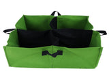 4-Grid Environmentally Friendly Seedling Bag NonWoven Square Plant Growth Bag for Outdoor V1294-YM0901-3111210137311