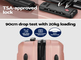 Wanderlite 2Set 20 Inch Luggage Case with 12 Inch Handheld Luggage Box Hard Shell Travel Suitcase LUG-ABS-CB-12-20-RG