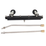 Pressure Washer Undercarriage Cleaner with 6 Nozzles 2 Extension Wands Under Car Water Broom with V1294-YM0703-3111230025212