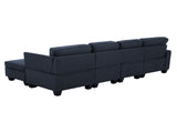 Artiss Modular Sofa Chaise Set 5-seater Dark Grey SBED-C-EP05-DA-GY-ABCDE