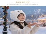 White Bear Headwear Cozy Funny Hats for Themed Photography and Events V1369-AZ3-W-19277