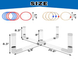 LED Ring Toss Game Set, Outdoor Indoor Yard Game for Adults & Kids with Light-Up Targets, Compact V1107-LED RING TOSS GAME SET