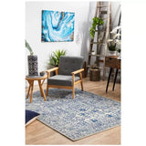 Evoke 256 Blue Indoor Rug 330x240cm - Soft, Non-Shedding, Easy Care V178-69102