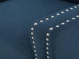Camden Linen Fabric Studded Armchair in Dark Blue V1041-JSF-5007CDARKBLUE
