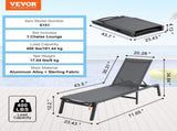 Chaise Chair Outdoor, Aluminum Patio Chair with Adjustable 5-Position, Folding Pool V952-JSTYGDTYSHSKFZGT3V0