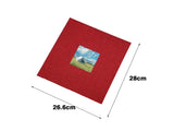 Photo Album 40 Pages Linen Cover Hardcover Reusable Sticky Stamp Collection Book Family Photos V1263-JX-2611