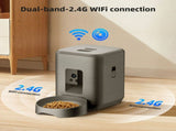 Smart Pet Feeder with Camera 2L, WiFi App Control, Two-Way Audio, USB & Battery Backup V1232-CWWSJ-KS-001