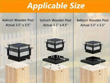 solar post cap lights, outdoor LED lights, nickel batteries, IPX4 water resistant, garden lighting, V1106-DSZ-001-006-BLK-6PCS