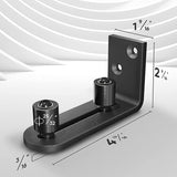Sliding Barn Door Floor Guide Wall Mount Adjustable Ball Bearing Guide, Black, 120 x 50 x 60mm V1237-ZY-528-209