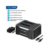 ACASIS EC-6104 Dual Bay 2.5/3.5" SATA HDD SSD Enclosure USB 3.2 5Gbps 60TB V28-ELEACAEC6104