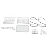 Dish Rack 2 Tier Bowl Dish Drainer Neat Organization Rust Prevention Kitchen Drying Rack Water Cup V1294-YM0706-3118230219711
