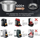 Reusable Coffee Capsule, Stainless Steel Refillable Coffee Pod Brewing Espresso V1258-DP02-WO-863