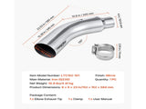 Elbow Exhaust Tip, 101.6mm Inlet, 152.4mm Outlet, 584mm Overall Length, Chrome Turn Down Exhaust Tip V952-PQWGZWGRK4IN0RPH2001V0