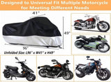 Motorcycle cover, Waterproof car cover with lock holes and storage bag, suitable for motorcycles up V1188-MS101-01011-1