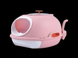 YES4PETS Hooded Cat Toilet Litter Box Tray House With Drawer & Scoop Pink V278-AT1002-3-WINDOWTRAY-PINK