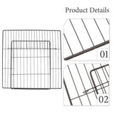 2-Pack Black Metal Wire Pet Fence Doors for Cats and Dogs, Easy to Install and V1366-AZ2-W-20302