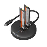 mbeat H3 USB 3.2 Gen2x2 20Gbps Dual M.2 NVMe SSD Dock with Clone Duplicator Clone Speed Up V1202-V2-USMB-HDD-M2H3CL