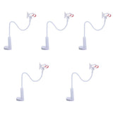White Mobile Phone Stand with Anti-Scratch Pad for Desks and Travel - 5Pcs V1369-AZ3-W-18064