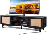 Rattan TV Stand for 75in TV, Boho TV Stand with Rattan Door, Entertainment Center with Build-in V952-TBDSJ66INCHEQ0NLRV3