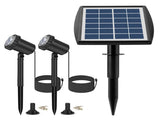 2PCS LED Solar Spotlights Waterproof IP68 Solar Powered Garden Pond Light Warm White Lawn Backyard V1294-YM0901-H41576