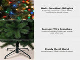 Christabelle 2.7m 9ft Grand Sierra Christmas Tree Pre Lit Multi Function LED Memory Wire Artifi 112_WFLGS9