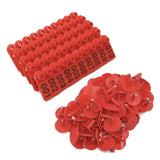 1-100 Cattle Number Ear Tag 5x2cm Set - Mini Red Cow Sheep Pig Livestock Label V238-SUPDZ-39973712756816