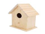 Bird House Paintable Unfinished Wood Bird Breeding Nesting Box for Pet Birds Rest Relax V1294-YM0901-3111240209311