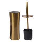 Household Toilet Brush Kit Bathroom Stainless Steel Golden Toilet Brush with Brush Holder Small V1294-YM0901-3112230040811