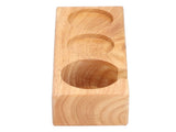3Slots Wooden Coffee Portafilter Holder Tamper Stand Tamping Base for Home Bar Counter Wood V1294-YM0901-3118210243111