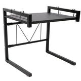 Black Telescopic Microwave Oven Rack Kitchen Storage Shelf Multifunctional Stand for Home V1294-YM0901-3118200192511