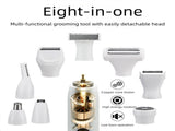 Women's 8-in-1 Electric Rechargeable Grooming Kit with LED Display - Multi-Function Body Shaver for V888-ELOSUNG57331