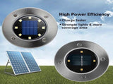 Solar Ground Lights,LED Garden Disk Lights In-Ground Outdoor Landscape Lighting for Lawn Patio V1366-AZ2-W-24457