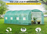 Walk-in Tunnel Greenhouse Galvanized Frame & Waterproof Cover 15x7x7 ft V952-YDSDWSL1577FTL1FIV0