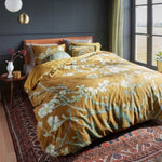 Bedding House Blossoming Ochre Cotton Sateen Quilt Cover Set Queen V442-HIN-QUILTCS-BLOSSOMING-OCHRE-QS