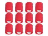 12Pcs Bandage Wrap Natural Latex Elastic Self Adhesive Wrap for Cows Dogs Horses 10cm Red V1294-YM0523-3111220104711
