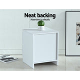 Artiss Bedside Table 2 Drawers - PEPE White FURNI-E-PURE-WH